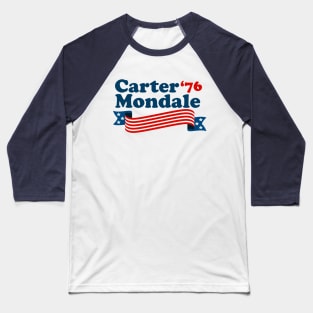 Carter Mondale '76 Retro Election Baseball T-Shirt